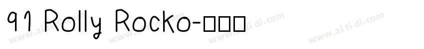 91 Rolly Rocko字体转换